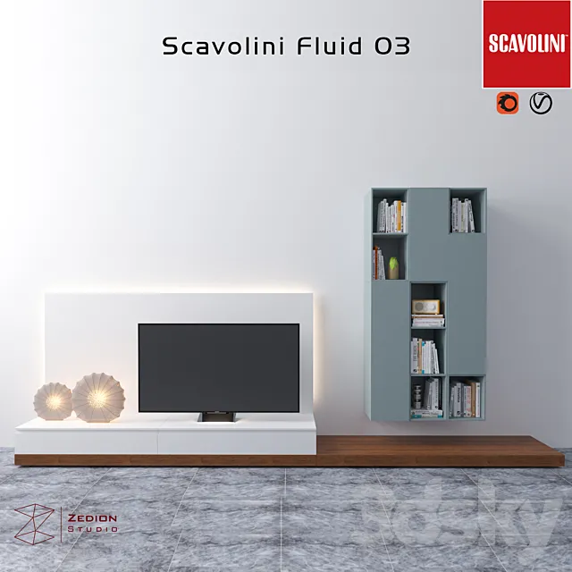 Scavolini Fluid 3 3DModel Scavolini Fluid 3 3DModel