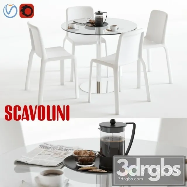 Scavolini Loop Snow Set 3D Model Download