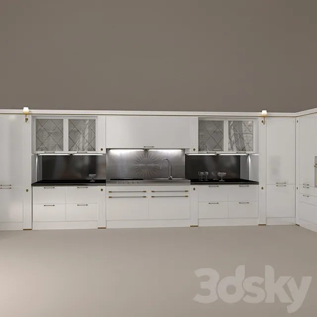 Scavolini_Baccarat Laccata Lucida Bianca 3D Model