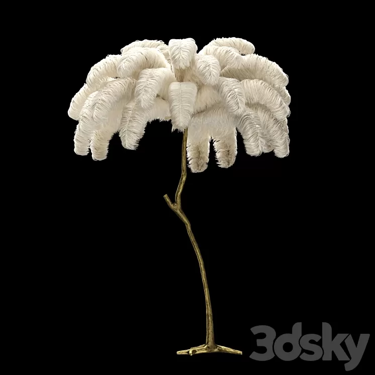 Scenery from ostrich feathers 3D Model