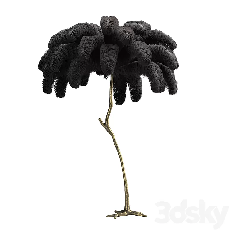 Scenery from ostrich feathers 3D Model