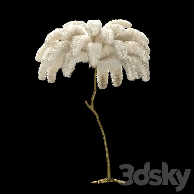 Scenery from ostrich feathers 3DModel Scenery from ostrich feathers 3DModel