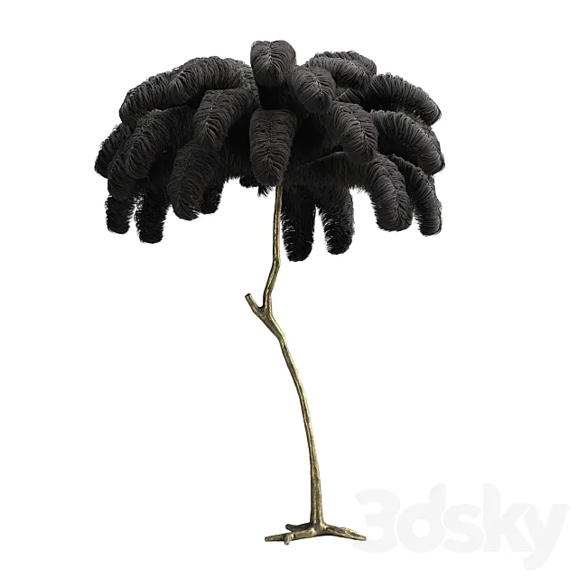 Scenery from ostrich feathers 3DModel Scenery from ostrich feathers 3DModel