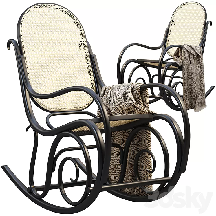 Schaukelstuhl lounge chair 3D Model