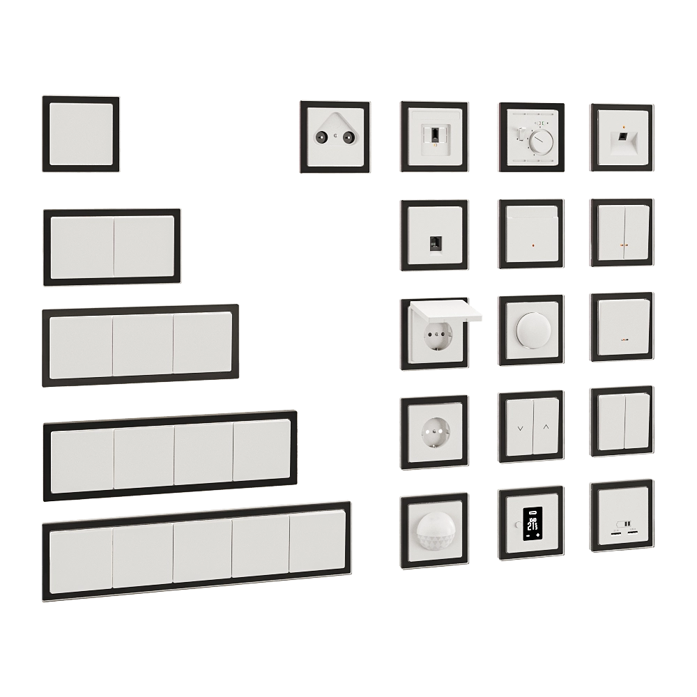 Schneider Electric – Sockets and switches D life 3D Model