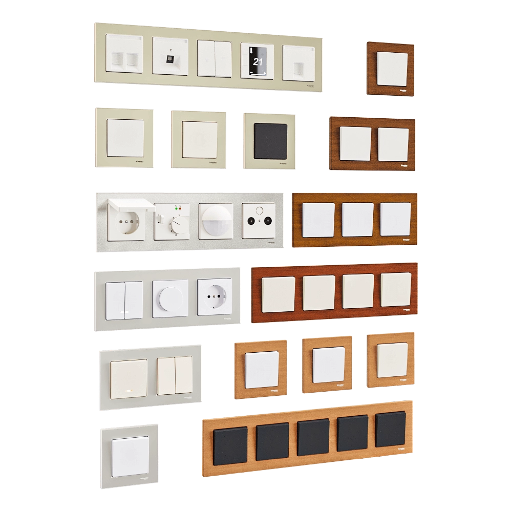 Schneider Electric – Sockets and switches M-Elegance 3D Model