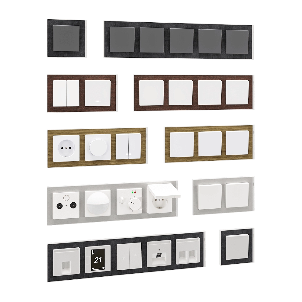Schneider Electric – Sockets and switches M-Pure Decor 3D Model