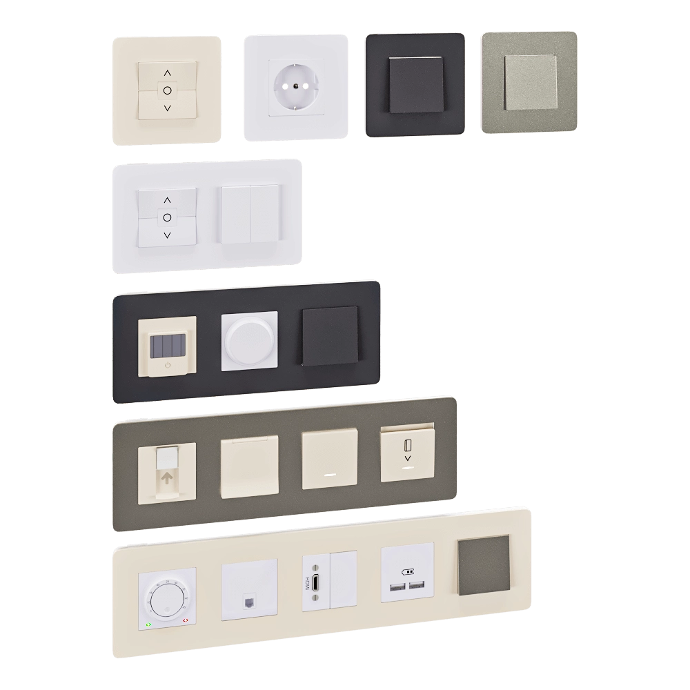 Schneider Electric – Sockets and switches Unica Studio 1 3D Model