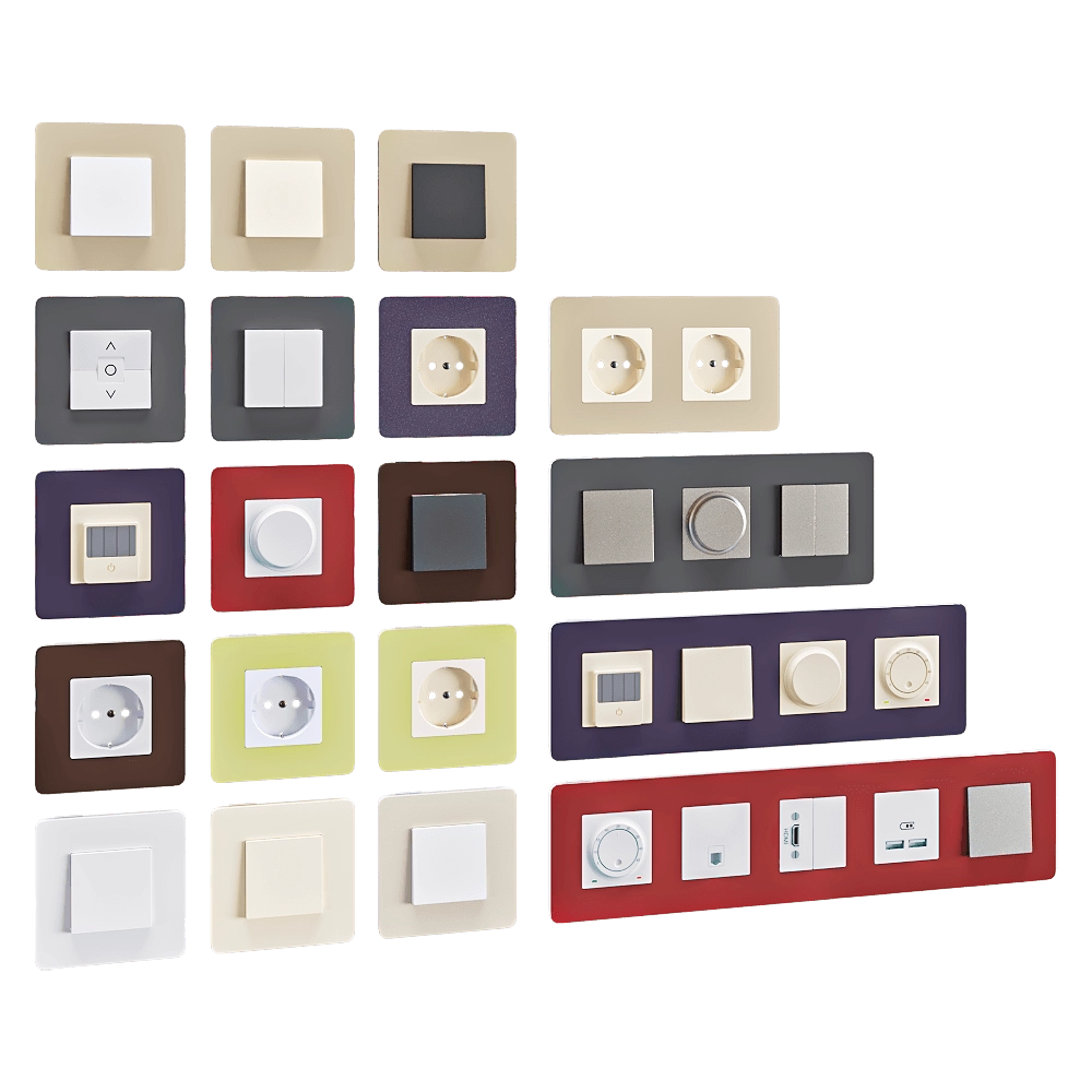 Schneider Electric – Sockets and switches Unica Studio 2 3D Model