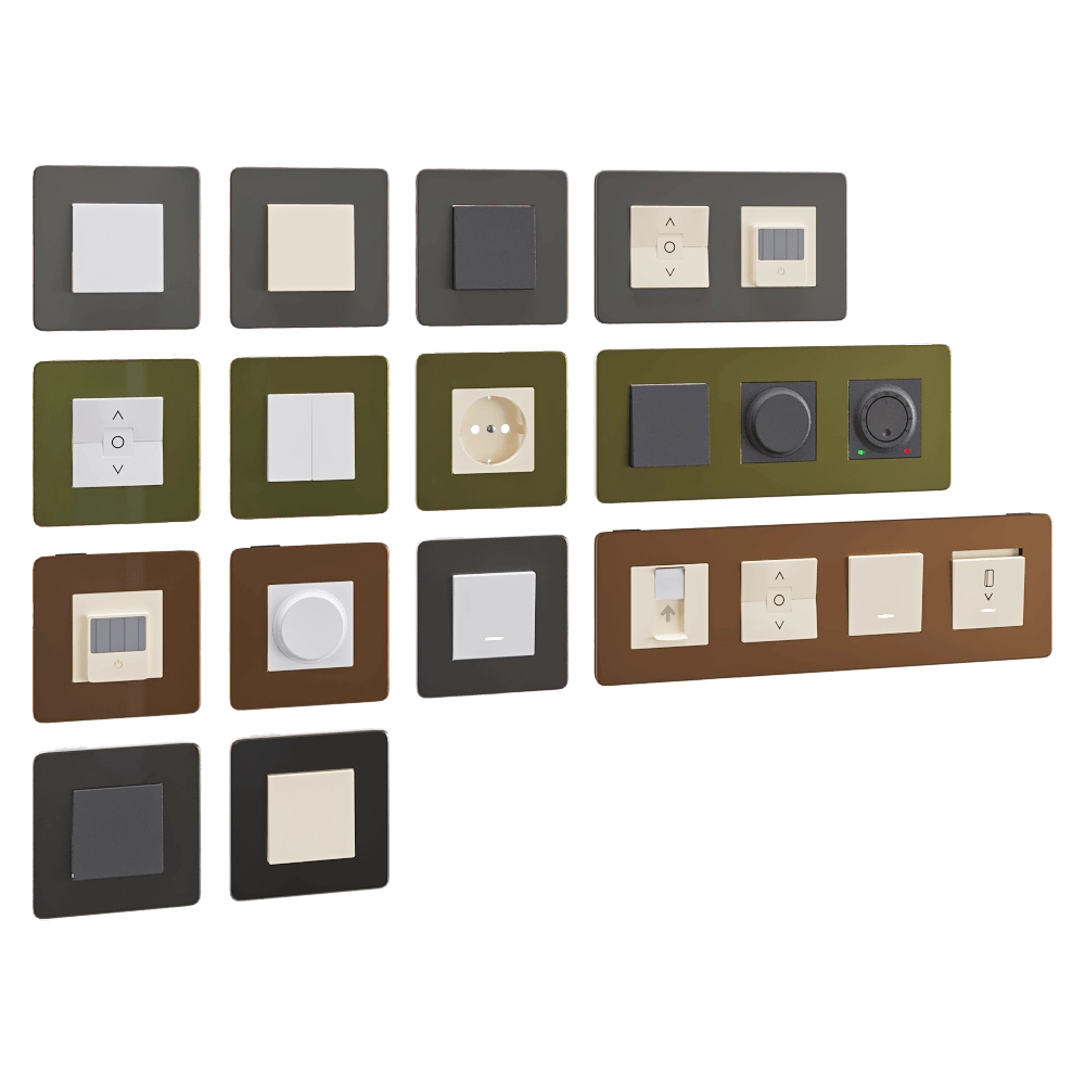 Schneider Electric – Sockets and switches Unica Studio 3 3D Model