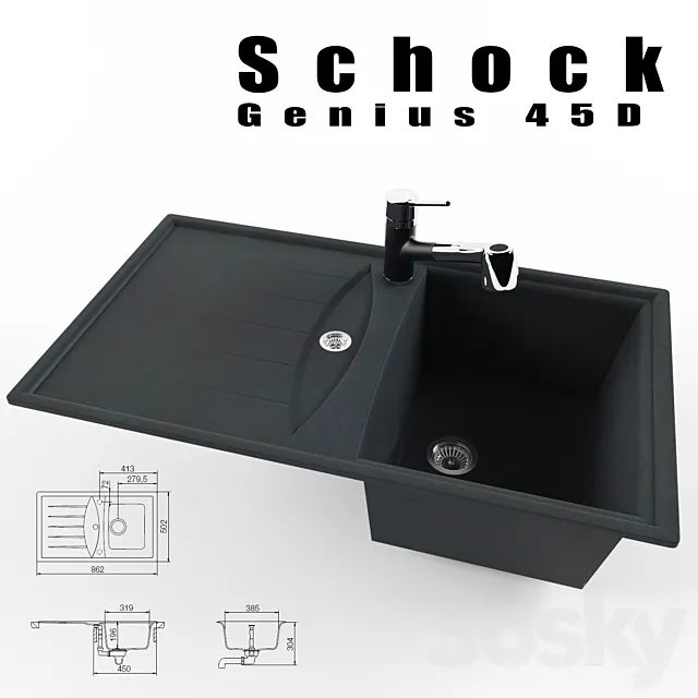 Schock Genius D-100 Reference: 700249 3D Model Schock Genius D-100 Reference: 700249 3D Model