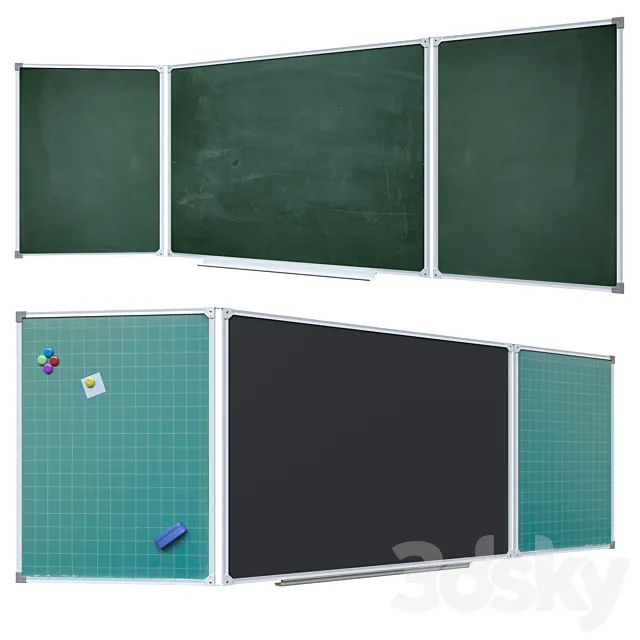school chalk board 3D Model school chalk board 3D Model