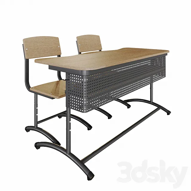 School furniture 3D Model
