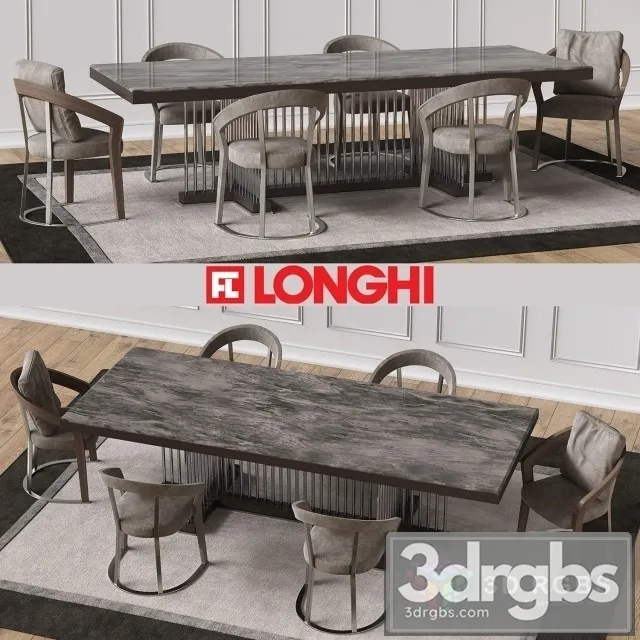 Schubert Frances Table and Chair 3D Model Download