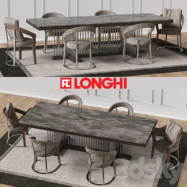 SCHUBERT Marble table & FRANCES Chairs 3DModel SCHUBERT Marble table & FRANCES Chairs 3DModel