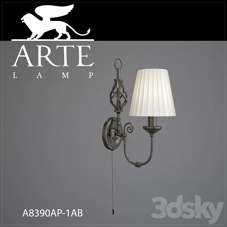 Sconce Arte Lamp A8390AP-1AB 3D Model Sconce Arte Lamp A8390AP-1AB 3D Model
