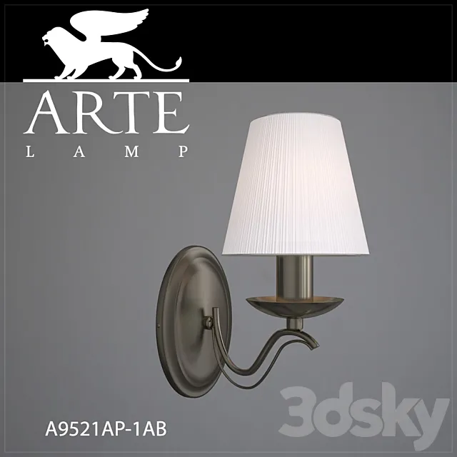 Sconce Arte Lamp A9521AP-1AB 3D Model Sconce Arte Lamp A9521AP-1AB 3D Model