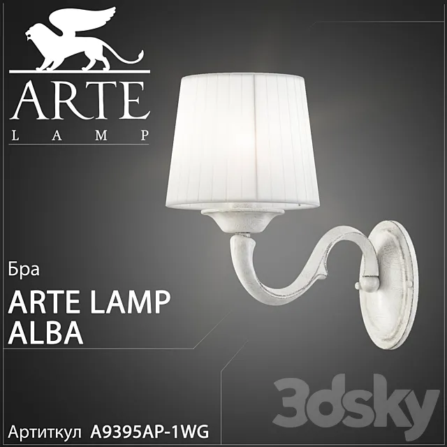 Sconce Arte Lamp Alba A9395AP-1WG 3DModel
