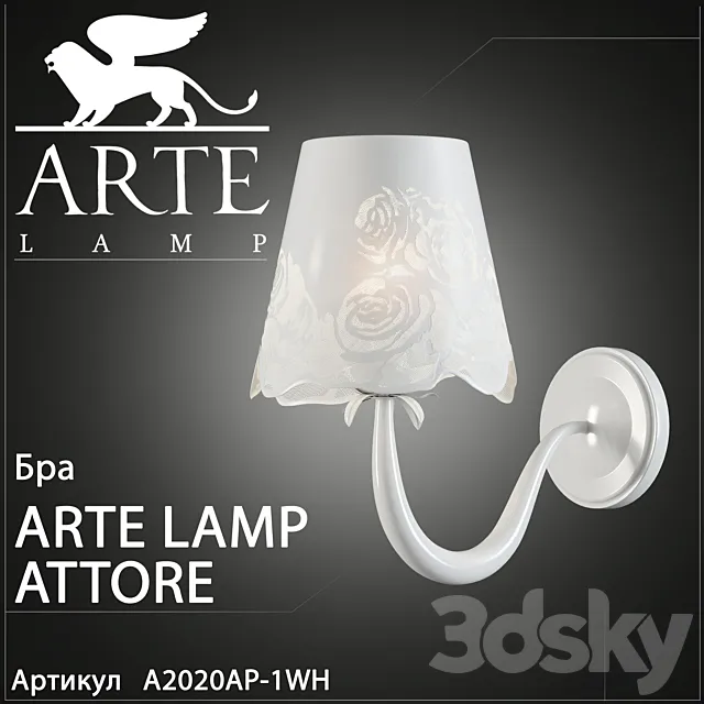Sconce Arte Lamp Attore A2020AP-1WH 3DModel