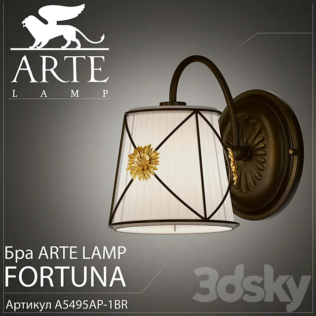 Sconce Arte Lamp Fortuna A5495AP-1BR 3DModel