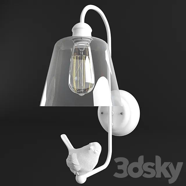 Sconce Arte Lamp Passero A4289AP-1WH 3DModel Sconce Arte Lamp Passero A4289AP-1WH 3DModel