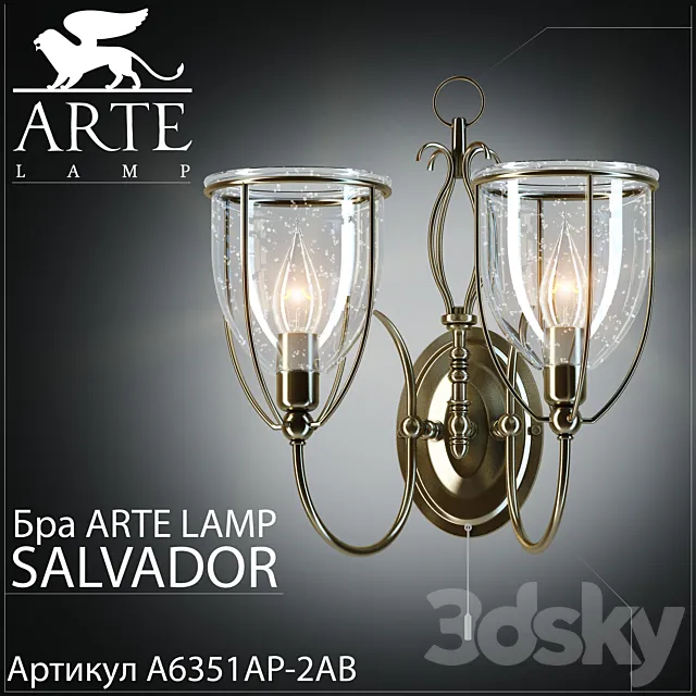 Sconce Arte Lamp Salvador A6351AP-2AB 3D Model