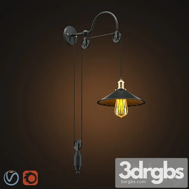 Sconce Cone 20th C Factory Filament Bra Reflector 3D Model Download