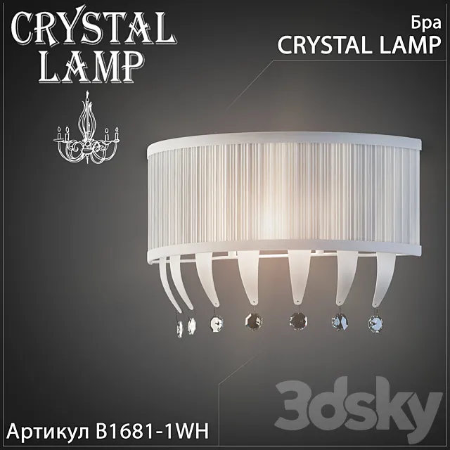 Sconce Crystal Lamp B1681-1WH 3D Model