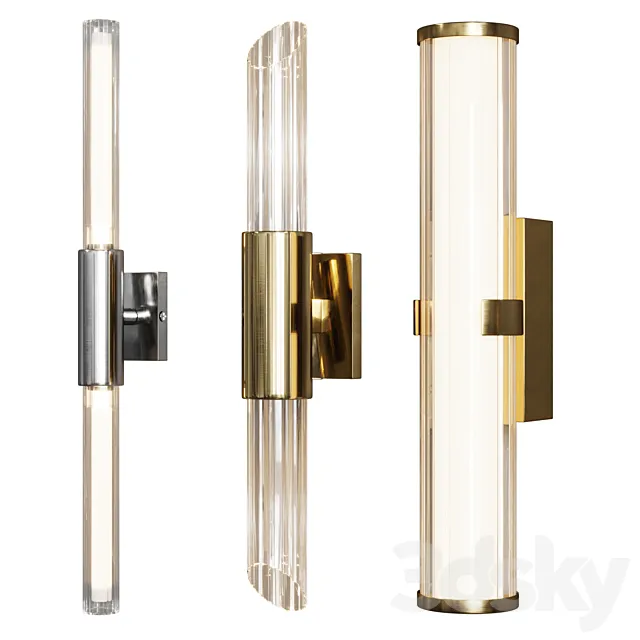 Sconce Dantone Home Seren gold Seren small Grigio 3D Model Sconce Dantone Home Seren gold Seren small Grigio 3D Model
