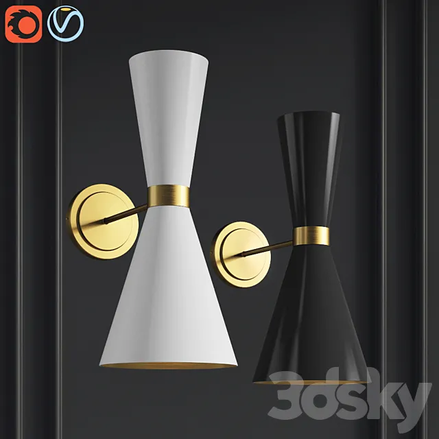 Sconce Delightfull Cairo Bra Wall Light 3D Model