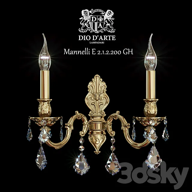 Sconce Dio D’Arte Mannelli E 2.1.2.200 GH 3D Model Sconce Dio D’Arte Mannelli E 2.1.2.200 GH 3D Model