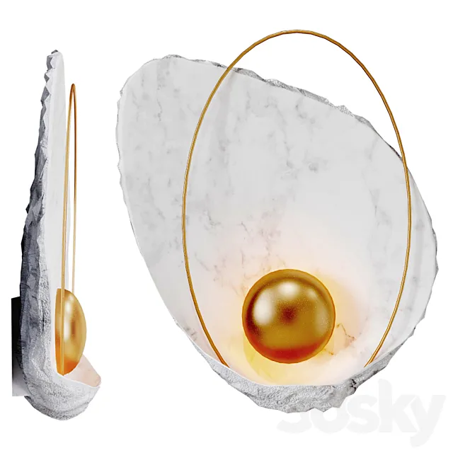 Sconce Ginger & Jagger Pearl Wall Lamp 3DModel