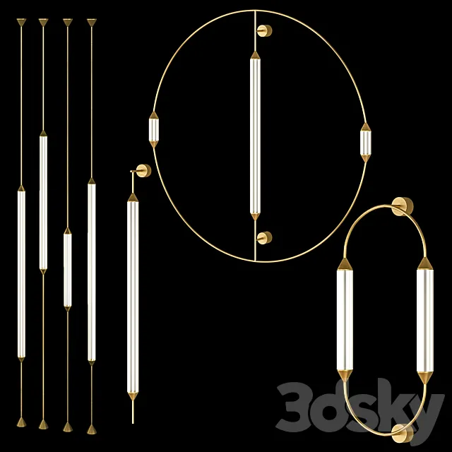 Sconce Giopato & Coombes Cirque set 3D Model