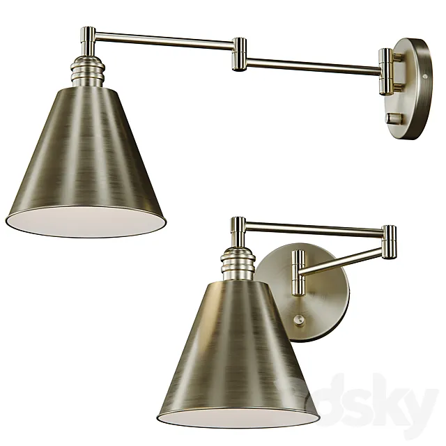 Sconce Library – Horizontal swing arm by Maxim Lighting 3D Model Sconce Library – Horizontal swing arm by Maxim Lighting 3D Model