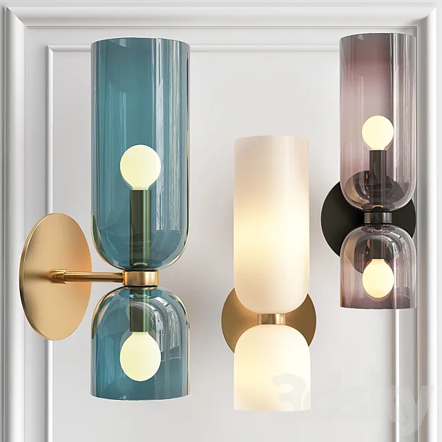 Sconce Lightmaker Studio Edie Sconce Blue 3D Model
