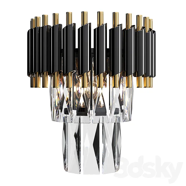 Sconce Loft Concept Black Crystal 3DModel Sconce Loft Concept Black Crystal 3DModel