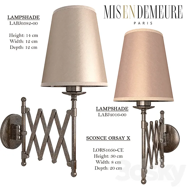 SCONCE ORSAY X Mis en Demeure 3DModel