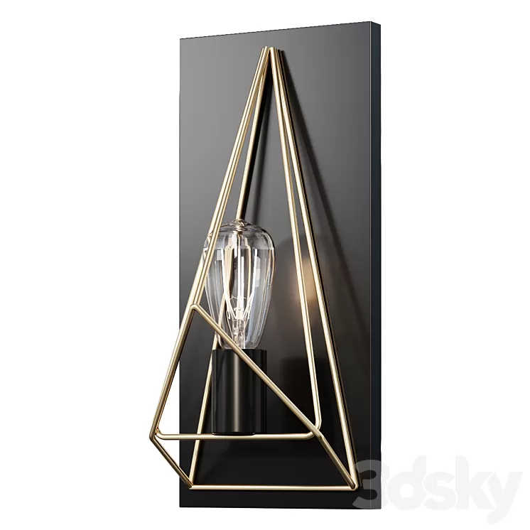 Sconce Prismatic Wire Cage Sconce wall light 3D Model Free Download