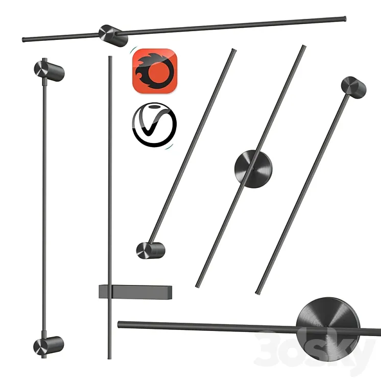 Sconce Trumpet tube Wide collection 3D Model Free Download Sconce Trumpet tube Wide collection 3D Model Free Download