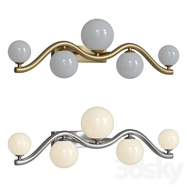 Sconce Uva MOD059WL-05G and MOD059WL-05CH 3D Model Sconce Uva MOD059WL-05G and MOD059WL-05CH 3D Model