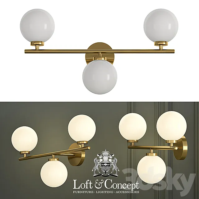 Sconce Wall Lamp Bubble Chandelier Triple 3DModel