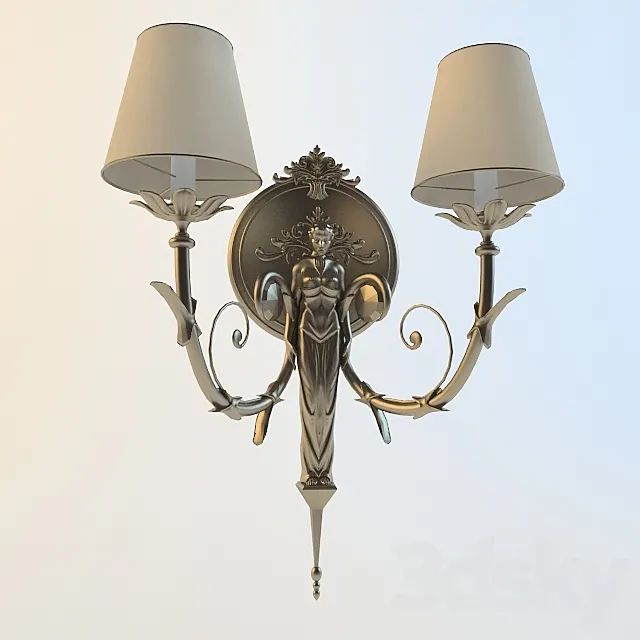 Sconce with a girl 3D Model