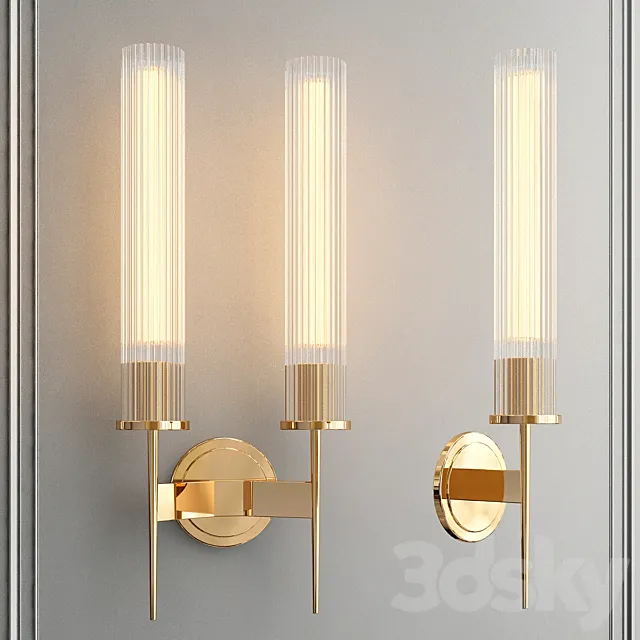 Sconce with glass shade 3DModel