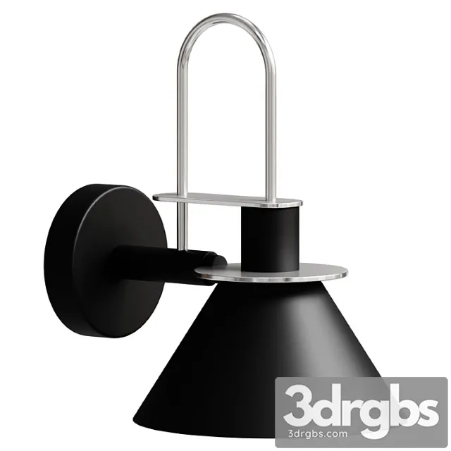 Sconcemodern 1-light cone indoor wall sconce metal tapered shade wall light in black Sconcemodern 1-light cone indoor wall sconce metal tapered shade wall light in black