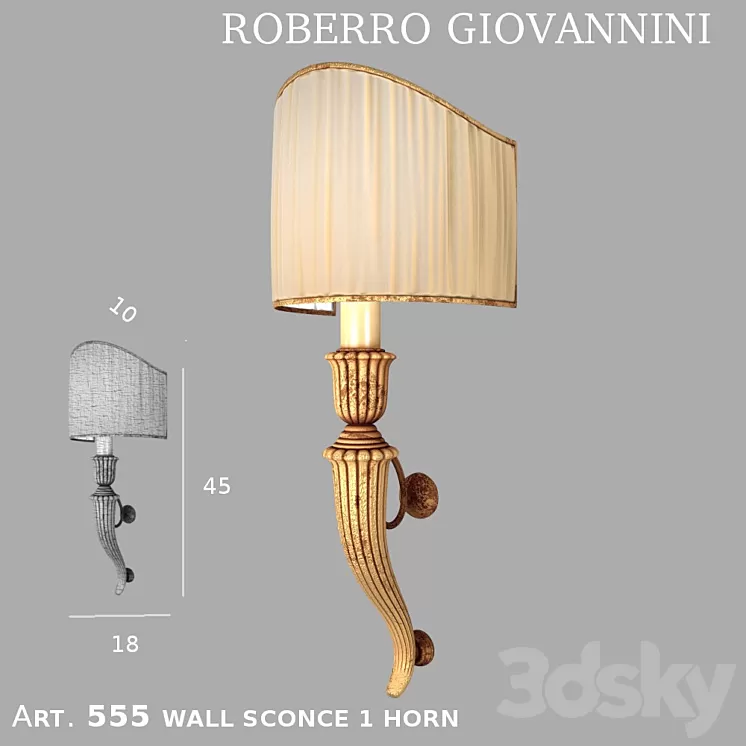 sconces Art. 555 ROBERTO GIOVANNINI 3D Model sconces Art. 555 ROBERTO GIOVANNINI 3D Model