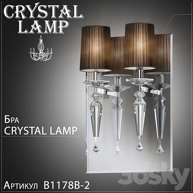 Sconces Crystal Lamp Falcetto B1178B-2 3DModel