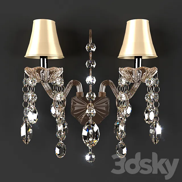 Sconces CRYSTAL LUX SIENA AP2 3D Model Sconces CRYSTAL LUX SIENA AP2 3D Model