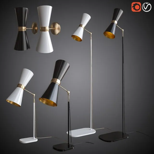 Sconces floor and table lamps MULLAN CAIRO 3D Model Sconces floor and table lamps MULLAN CAIRO 3D Model