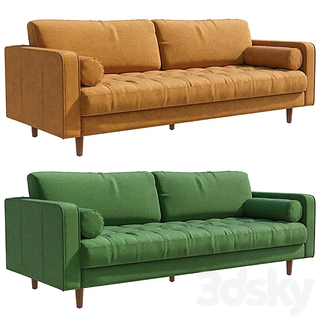 Scott 3 seater sofa 3D Model