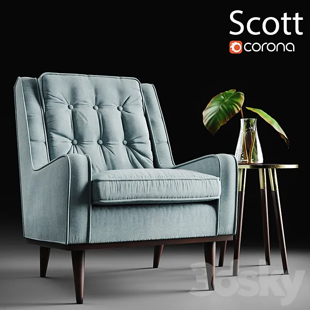 Scott armchair 3DModel
